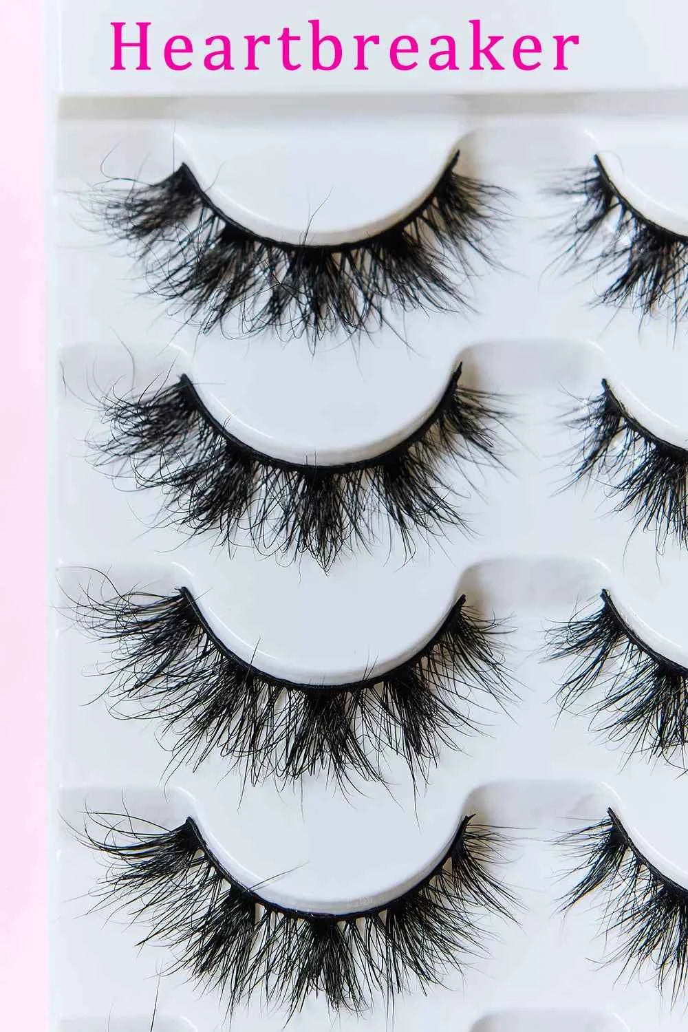 Women's So Pink Beauty 100% Mink False Eyelashes Varity Pack 5 Pairs One Size
