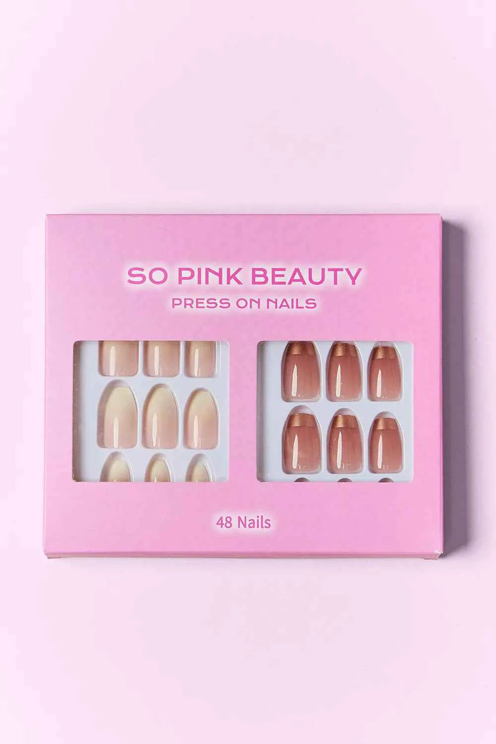Women's So Pink Beauty Press-On Nails 2 Pack 48 Pieces One Size