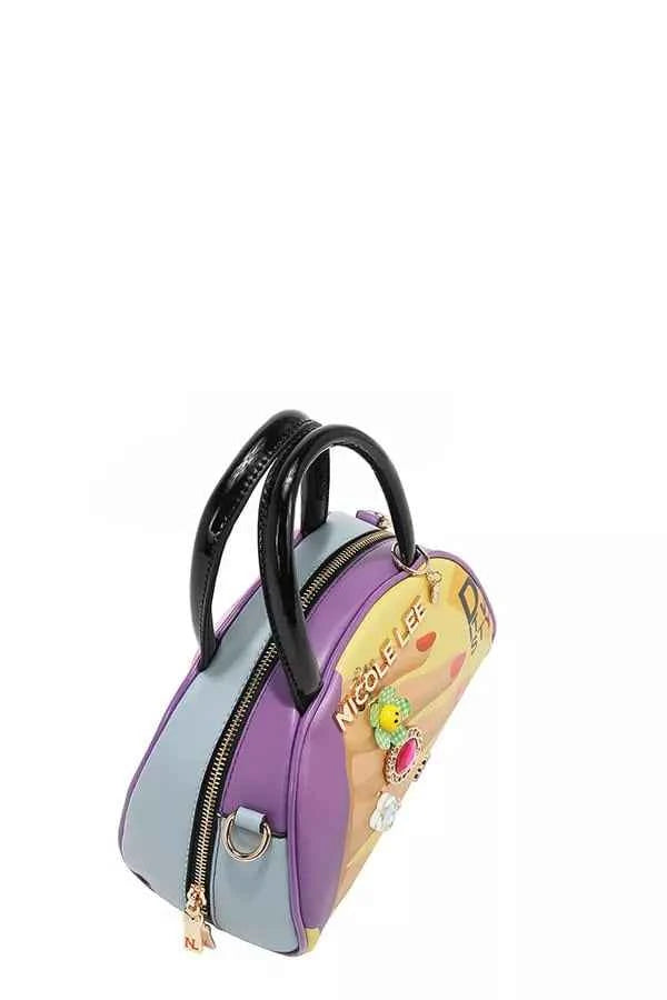 Women's Nicole Lee USA Nail Polish Mini Dome Handbag Vegan Leather One Size