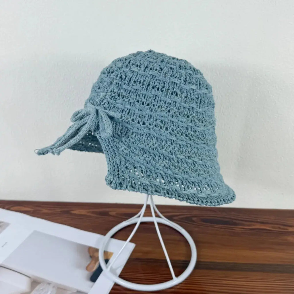 Women's Crochet Bucket Hat with Drawstring – 5 Colors