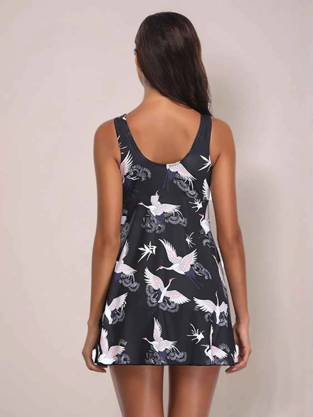 Women's Printed Slit Plunge One-Piece Swimsuit Plus Size Removable Pad S-5XL