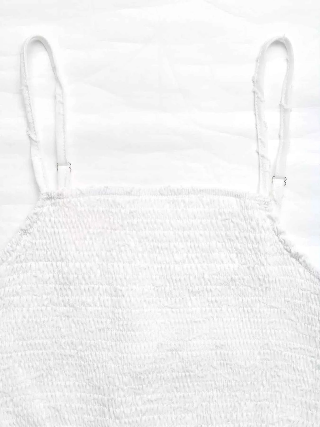 Smocked Crop Top & Ruffle Mini Skirt Set