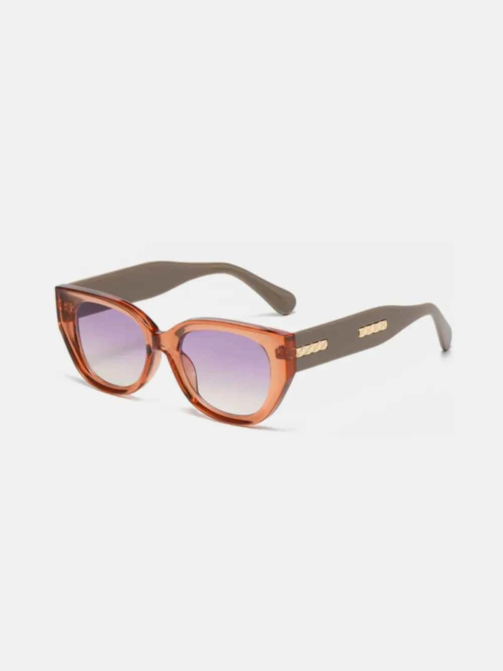 Women's Cat Eye UV400 Sunglasses Retro Coastal Multi Colors One Size Taupe One Size