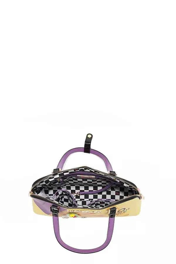 Women's Nicole Lee USA Nail Polish Dome Shoulder Bag Vegan Leather One Size