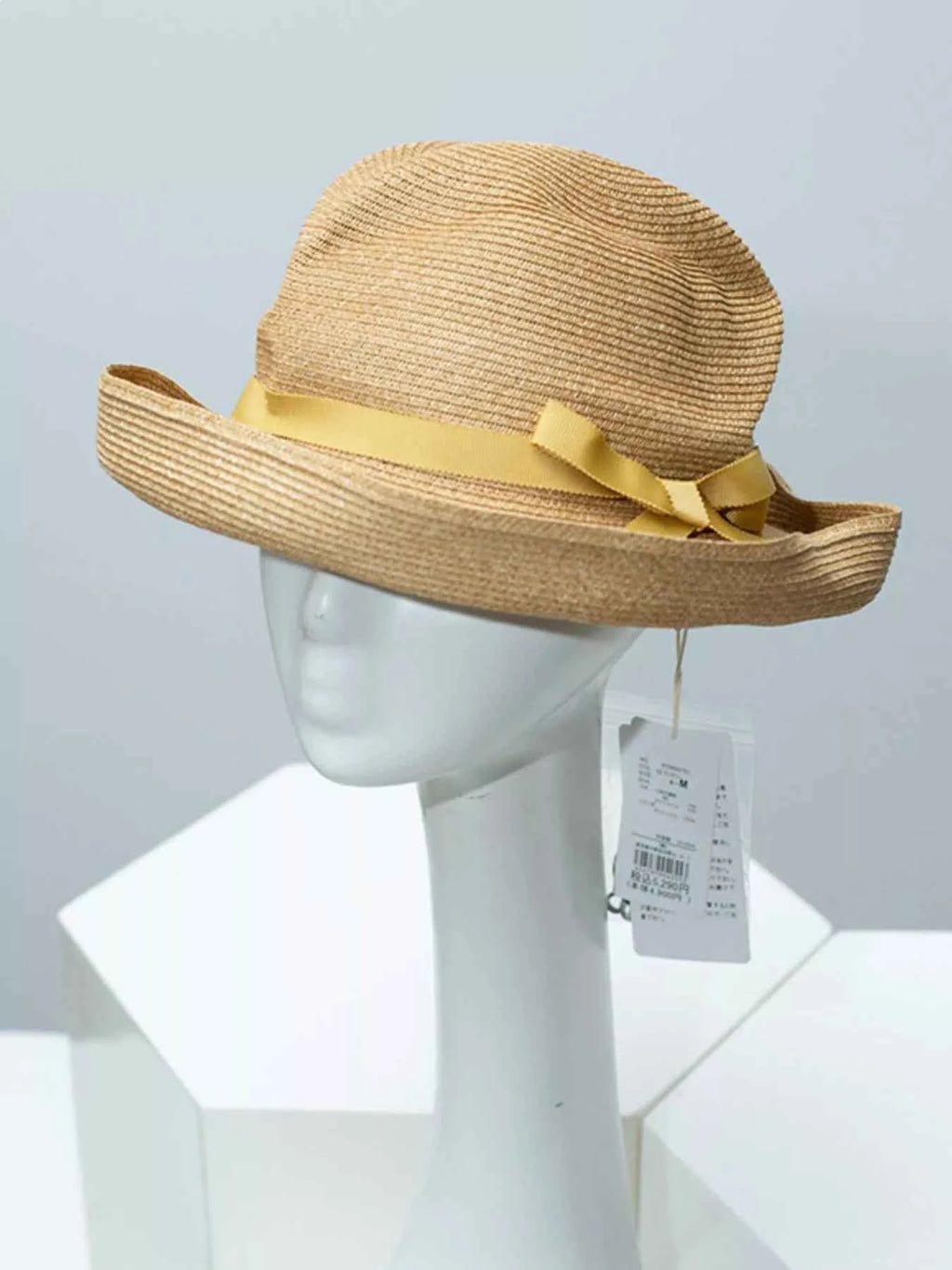 Women's Ribbon Straw Woven Beach Sun Hat Adjustable Brim Multi Colors One Size