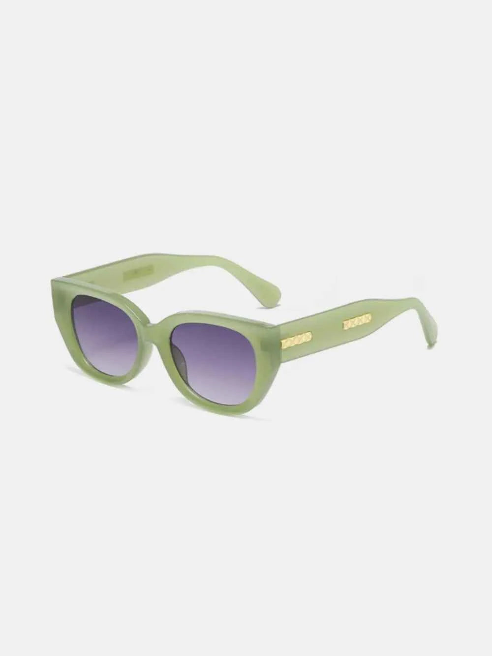 Women's Cat Eye UV400 Sunglasses Retro Coastal Multi Colors One Size Sage One Size