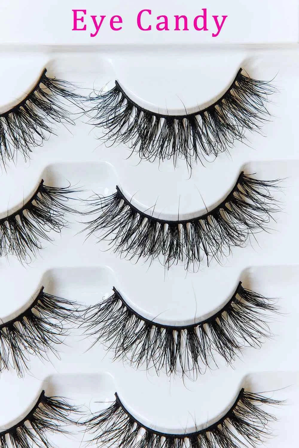 Women's So Pink Beauty 100% Mink False Eyelashes Varity Pack 5 Pairs One Size