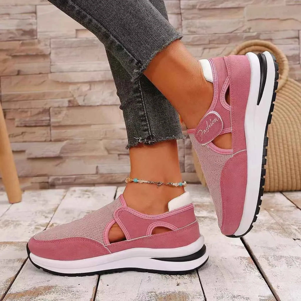 Women's Breathable Mesh Cutout Slip-On Flat Shoes Multi Colors US 5-11