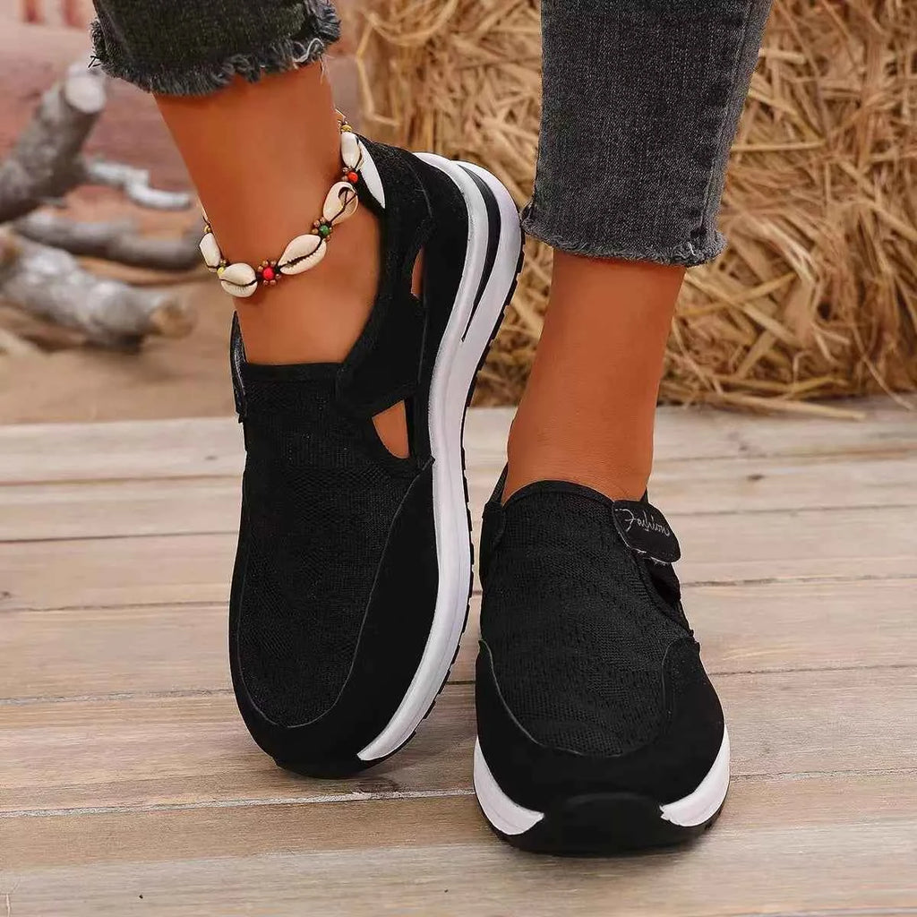 Women's Breathable Mesh Cutout Slip-On Flat Shoes Multi Colors US 5-11