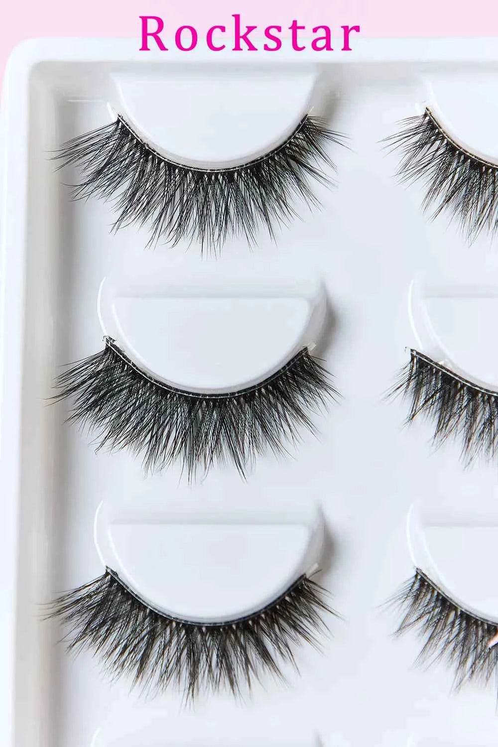 Women's So Pink Beauty Faux Mink False Eyelashes Variety Pack 5 Pairs One Size