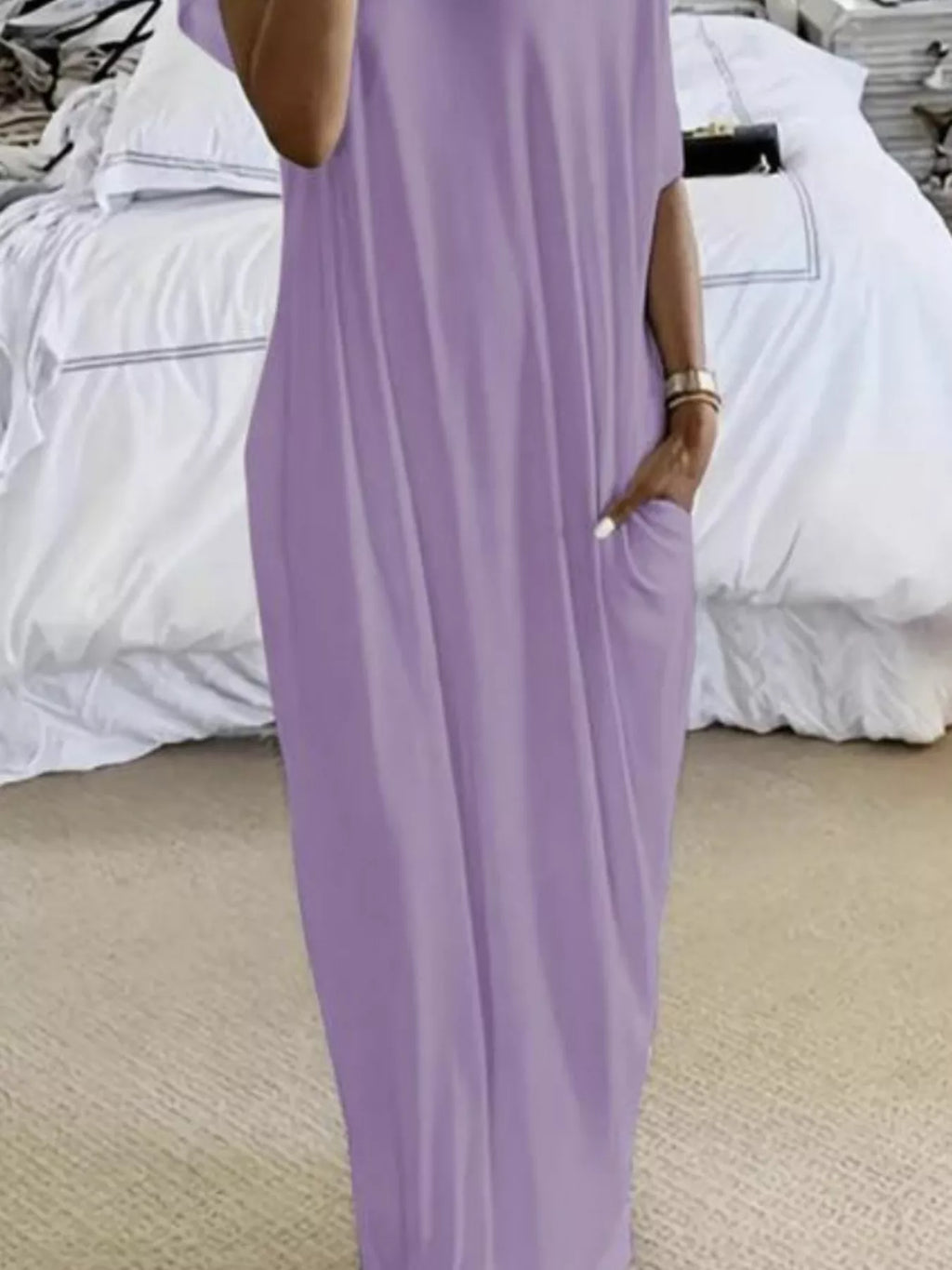 Women's Loose Fit Maxi Dress with Pockets – 5 Colors, S to 3XL Maxi Dresses