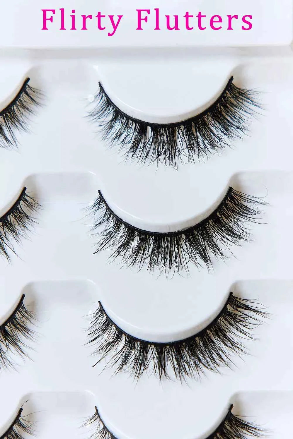 Women's So Pink Beauty 100% Mink False Eyelashes Varity Pack 5 Pairs One Size