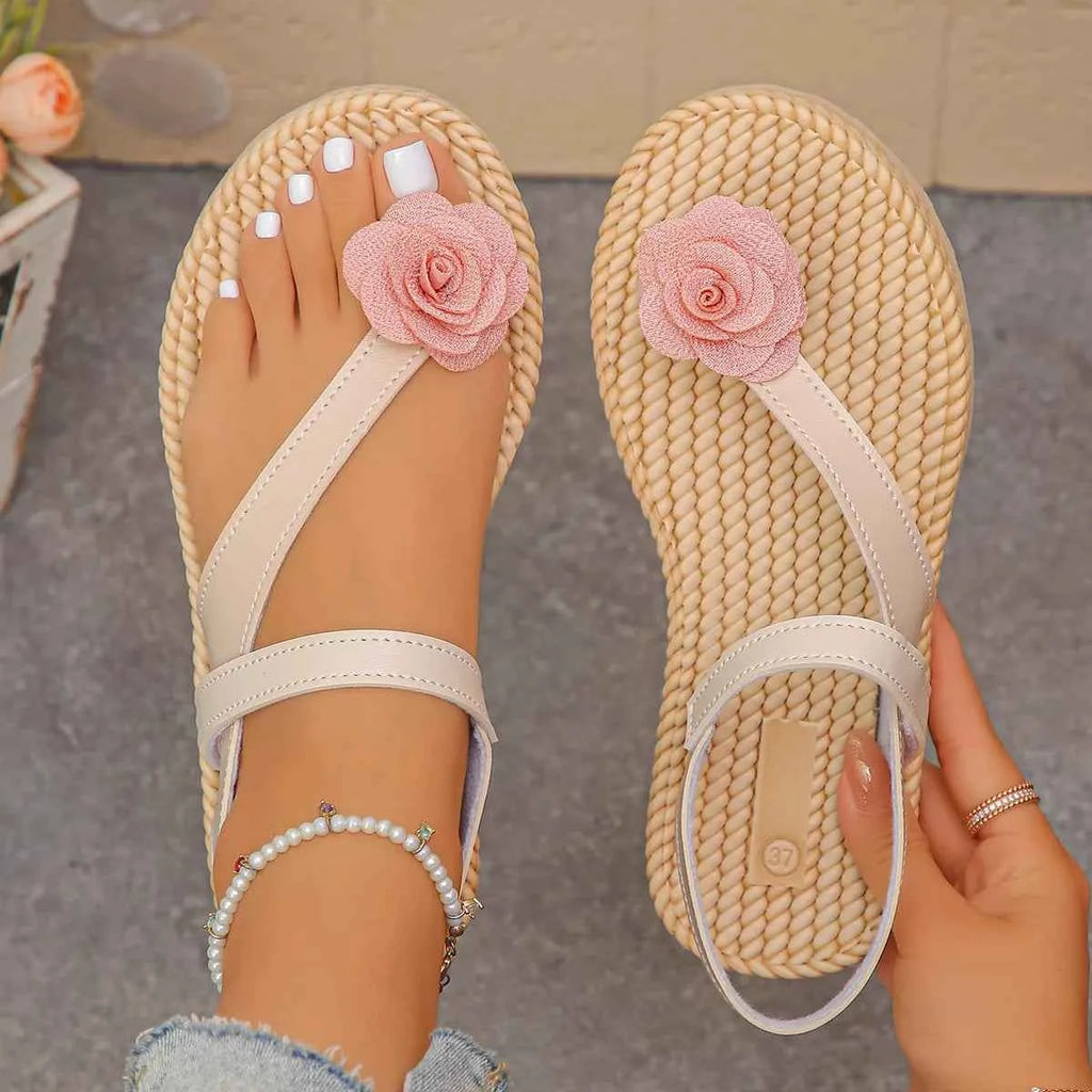 Flower Toe Loop Sandals