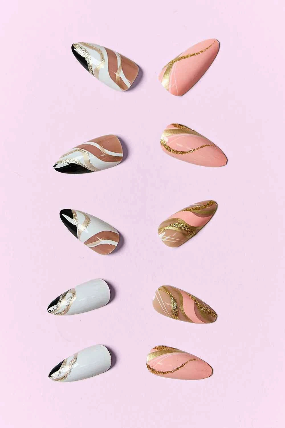 Women's So Pink Beauty Press-On Nails 2 Pack 48 Pieces Glue Included One Size