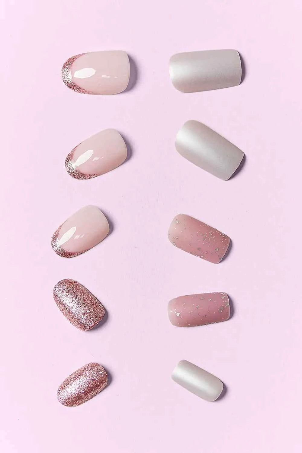 Women's So Pink Beauty Press-On Nails 2 Pack 48 Pieces Glue Included One Size