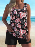 Women's Plus Size Tankini Swimsuit Two Piece Quick Dry Full Coverage XL-4XL 2XL