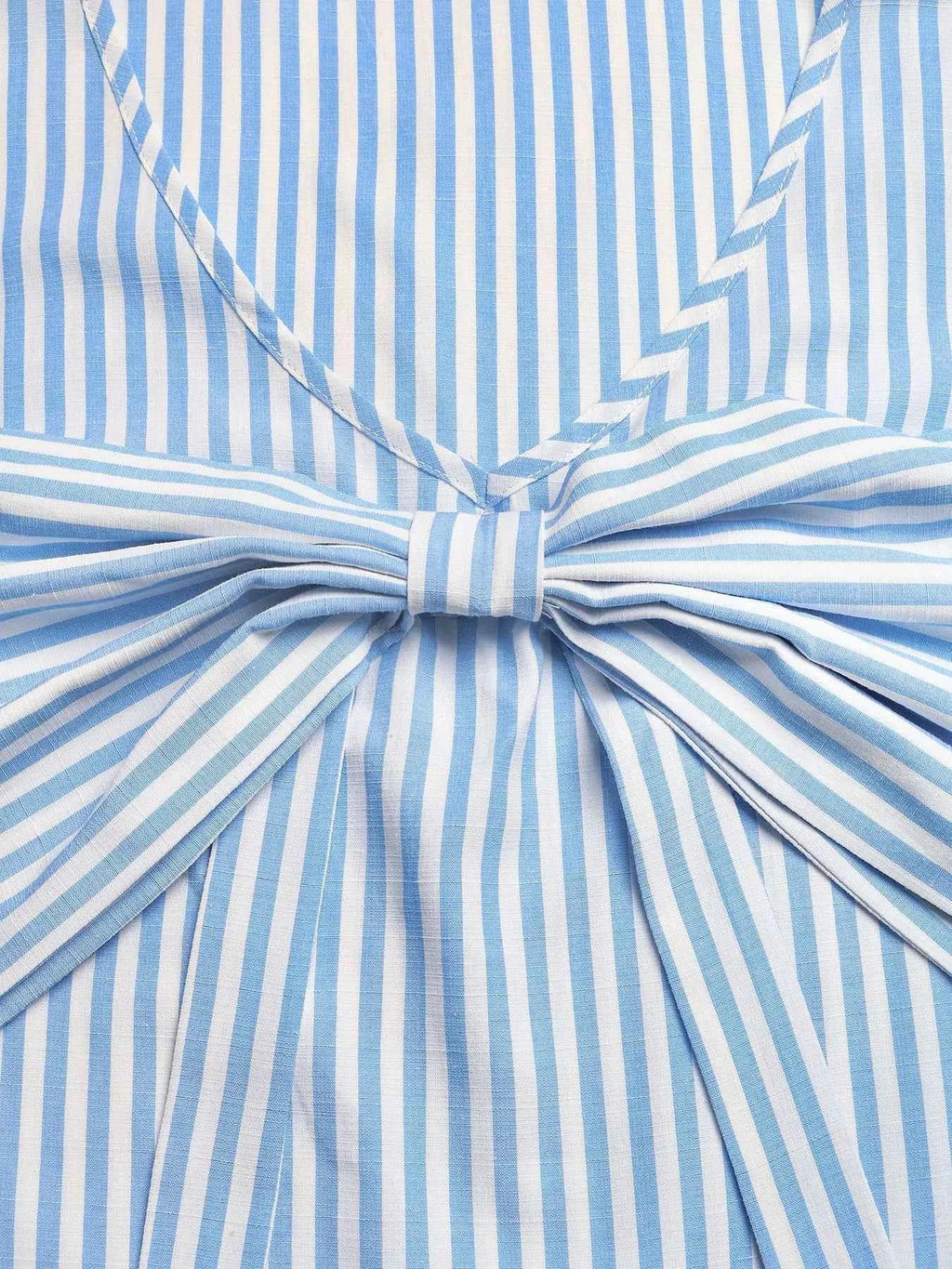 Striped Bowknot Sleeveless Top & Shorts Set
