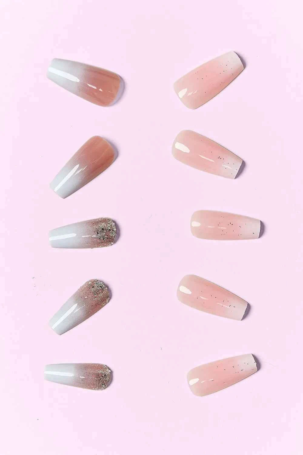 Women's So Pink Beauty Press-On Nails 2 Pack 48 Pieces Glue Included One Size