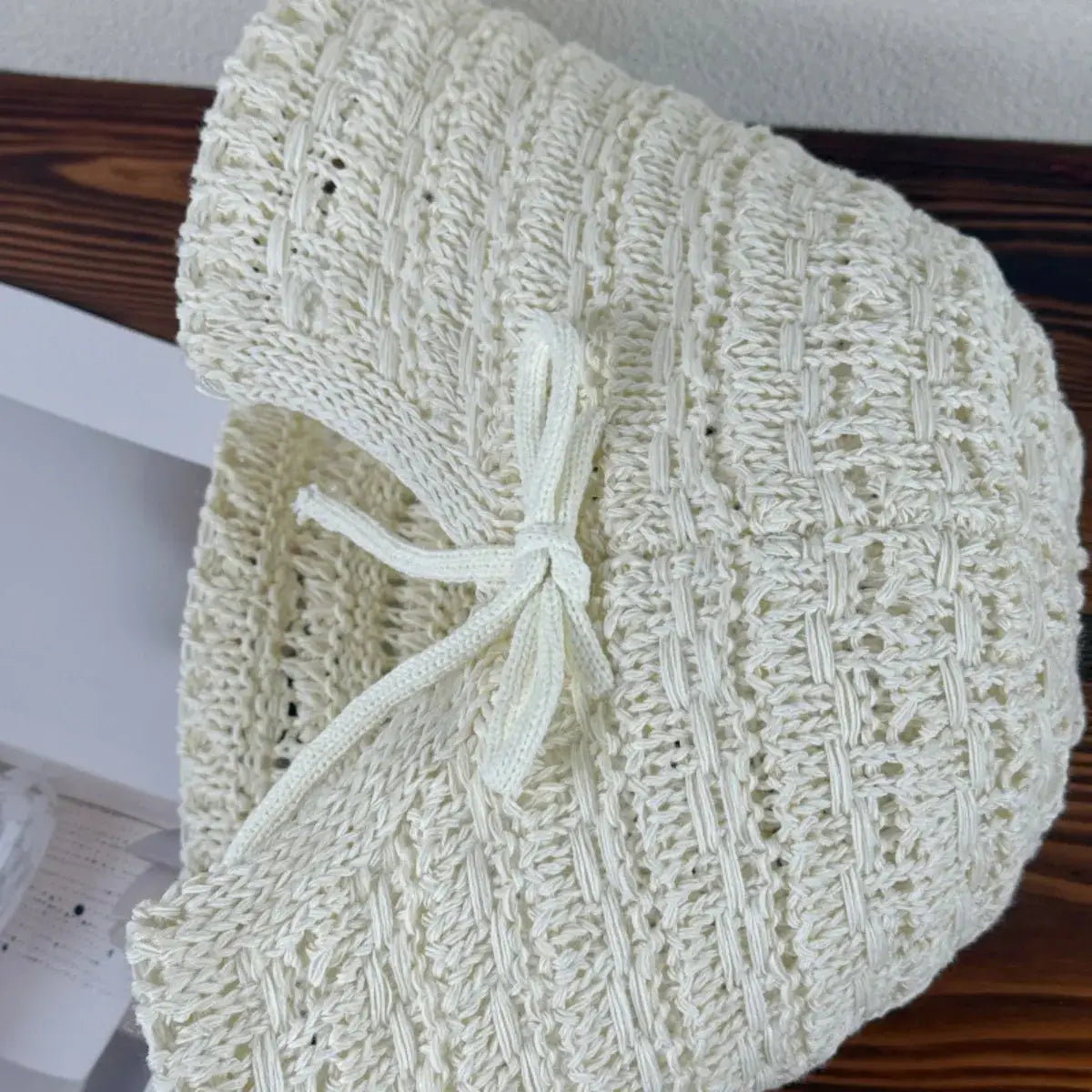 Women's Crochet Bucket Hat with Drawstring – 5 Colors