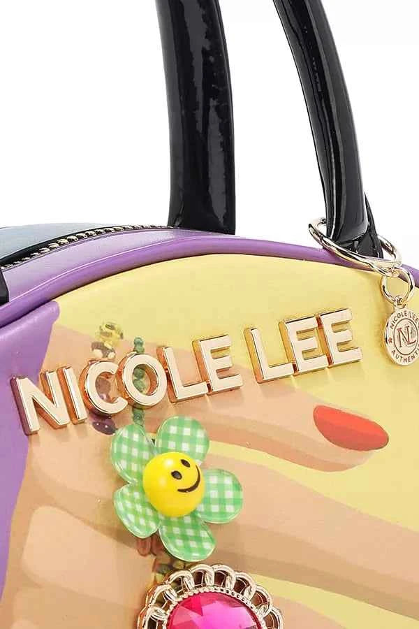 Women's Nicole Lee USA Nail Polish Mini Dome Handbag Vegan Leather One Size