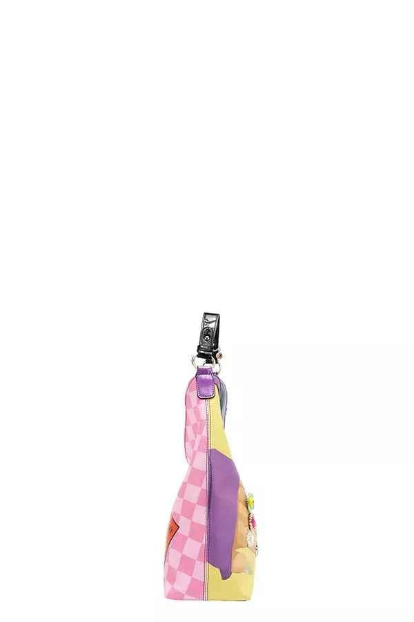 Nicole Lee USA Women's Nail Polish Hobo Bag Vegan Leather Gold Hardware One Size