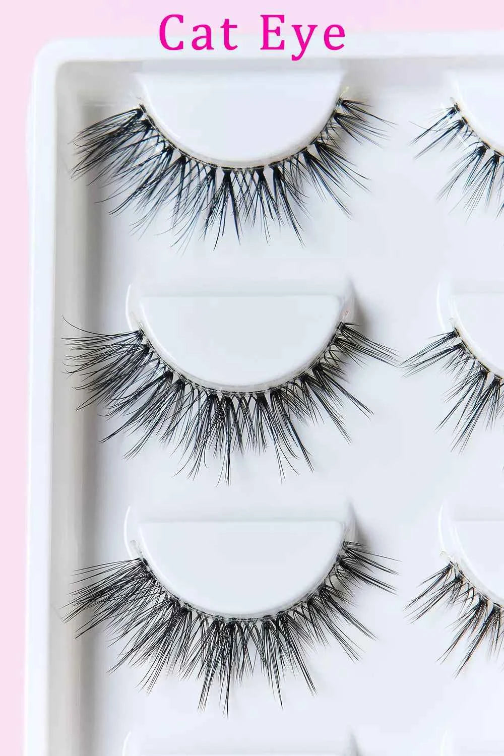 Women's So Pink Beauty Faux Mink False Eyelashes Variety Pack 5 Pairs One Size