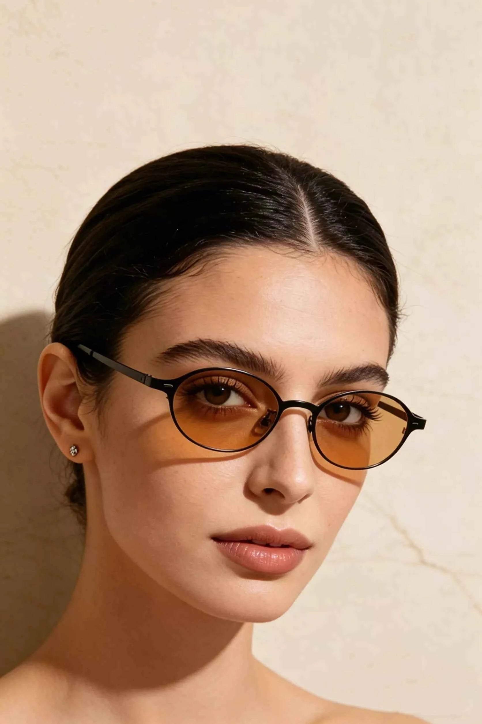 Women's Vintage Oval Sunglasses UV400 Metal Frame Multi Styles One Size Style C One Size