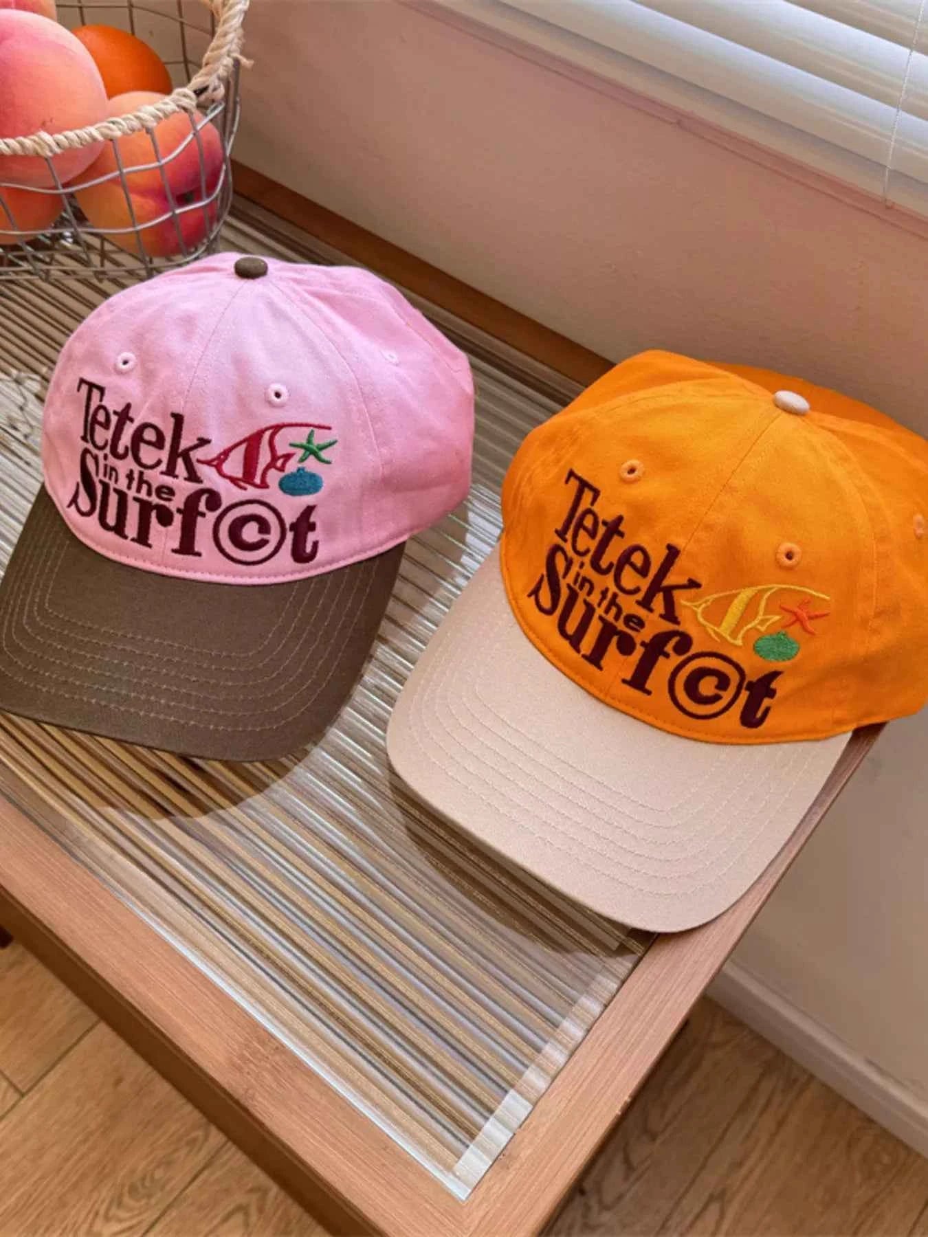 Women's K-Fashion Embroidered Letter Baseball Cap Coastal Trend One Size