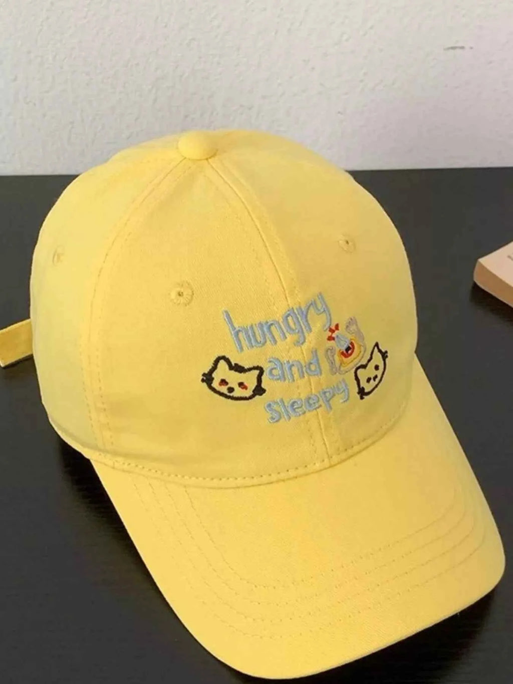 Women's Cute Kawaii Cat Embroidered Baseball Cap K-Fashion Coastal One Size