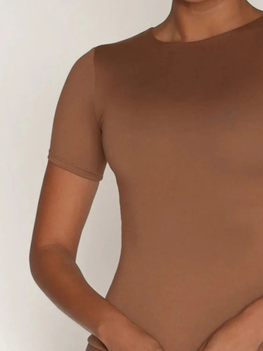 Women's Round Neck Short Sleeve Swim Top – 9 Colors