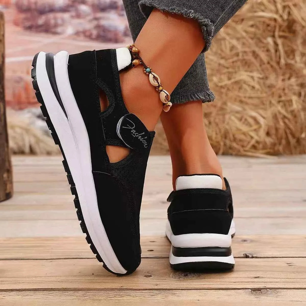 Women's Breathable Mesh Cutout Slip-On Flat Shoes Multi Colors US 5-11