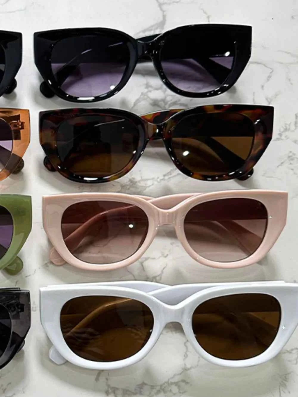Women's Cat Eye UV400 Sunglasses Retro Coastal Multi Colors One Size
