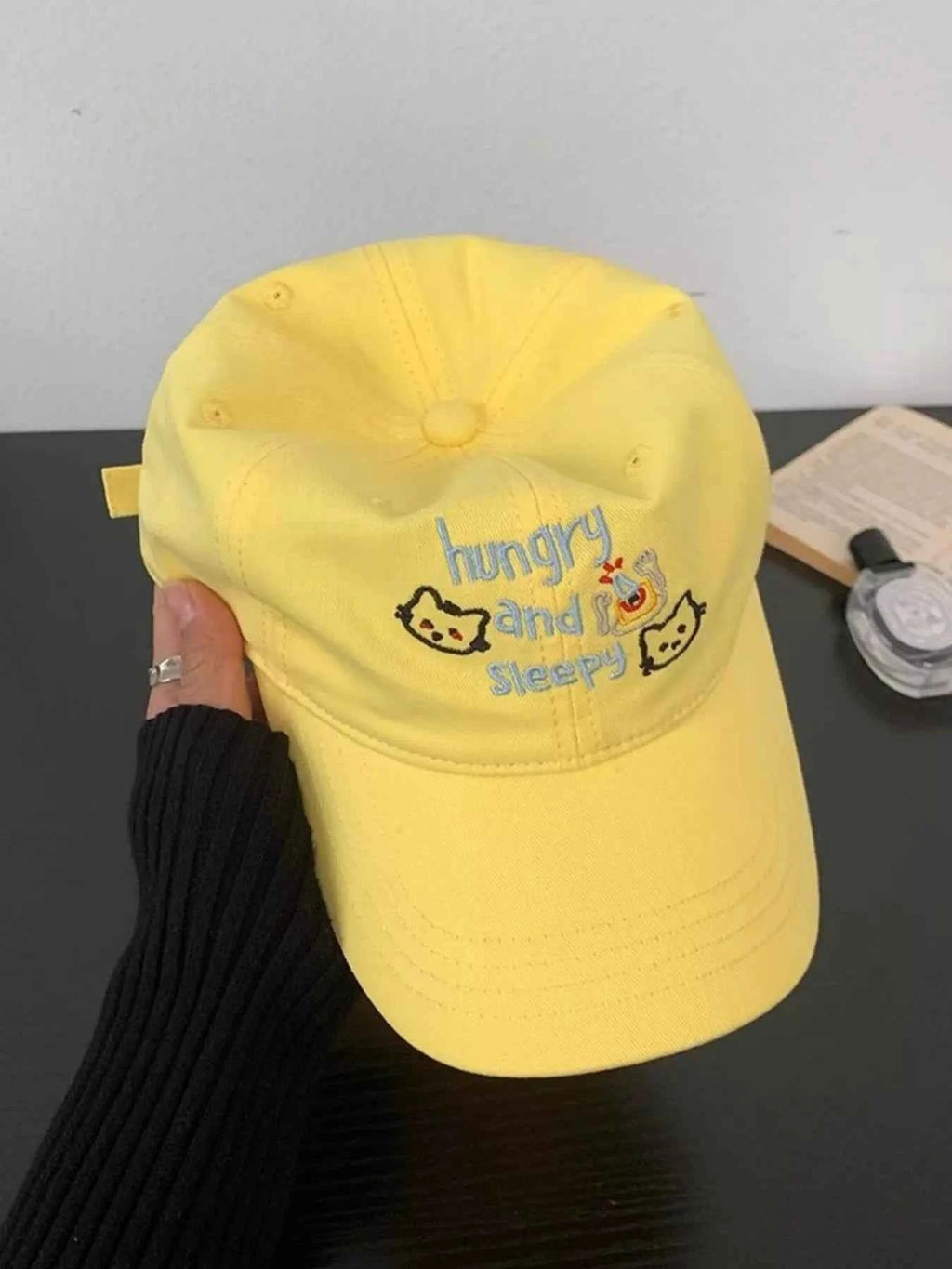Women's Cute Kawaii Cat Embroidered Baseball Cap K-Fashion Coastal One Size