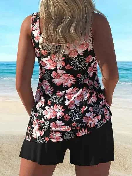 Women's Plus Size Tankini Swimsuit Two Piece Quick Dry Full Coverage XL-4XL