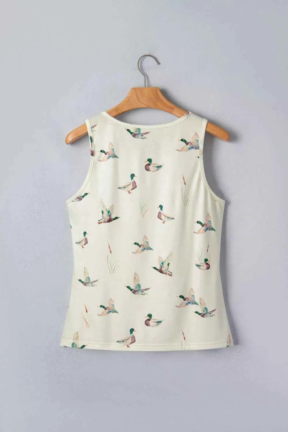 Mallard Print Western Style Tank Top