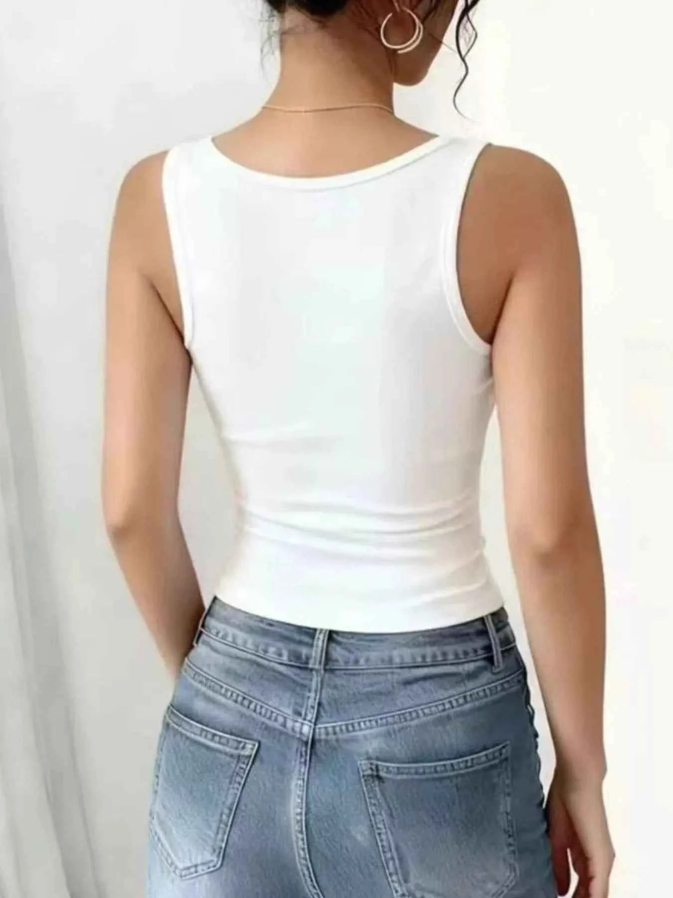 Lace Trim Tank Top