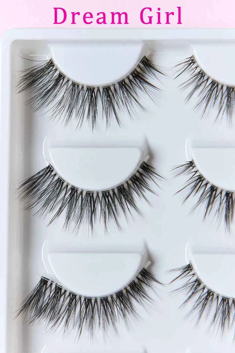 Women's So Pink Beauty Faux Mink False Eyelashes Variety Pack 5 Pairs One Size