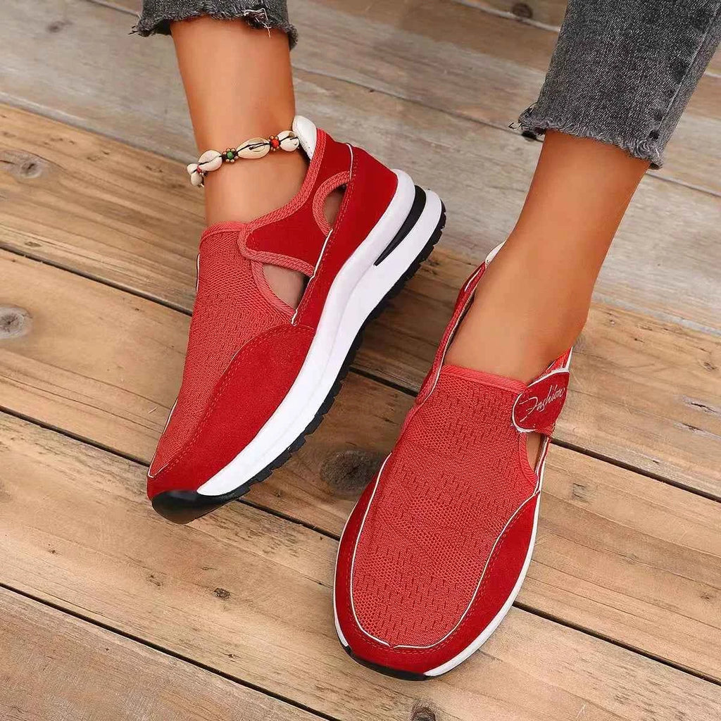 Women's Breathable Mesh Cutout Slip-On Flat Shoes Multi Colors US 5-11