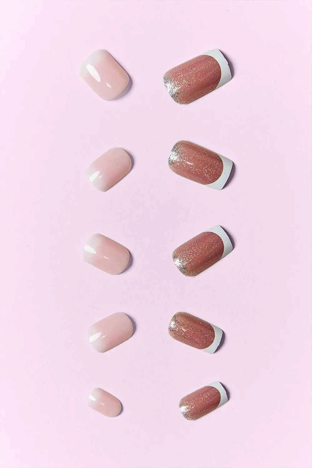 Women's So Pink Beauty Press-On Nails 2 Pack 48 Pieces Glue Included One Size