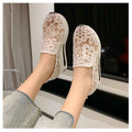 Women's Lace Breathable Mesh Platform Slip-On Shoes Multi Colors US 5-11 White