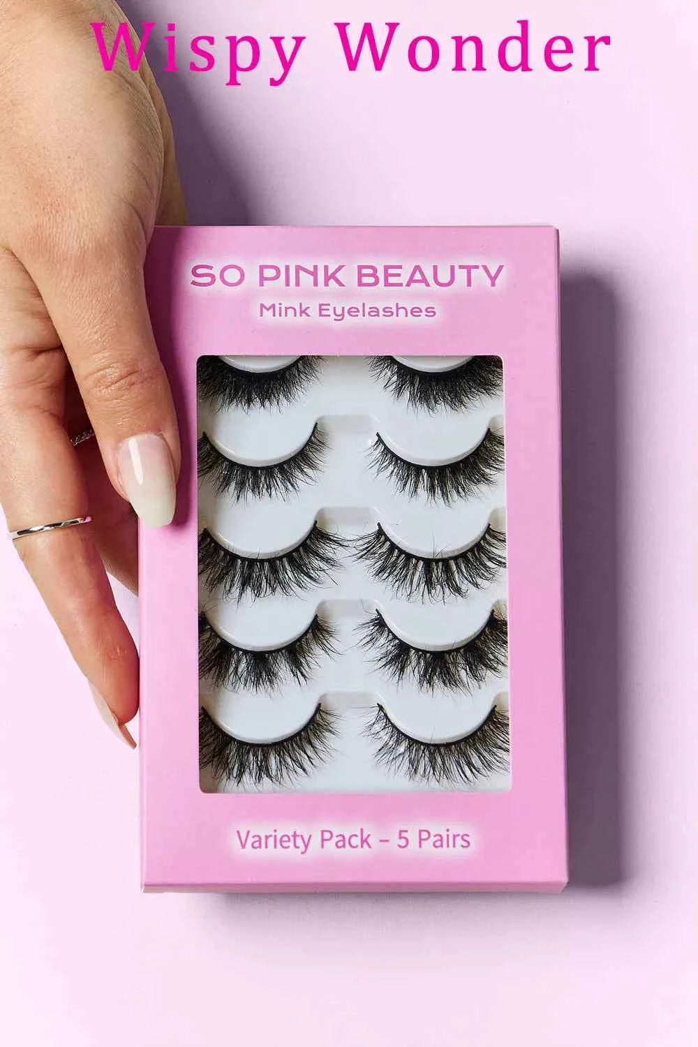 Women's So Pink Beauty Mink Wispy Wonder False Eyelashes 5 Pairs One Size Wispy Wonder One Size