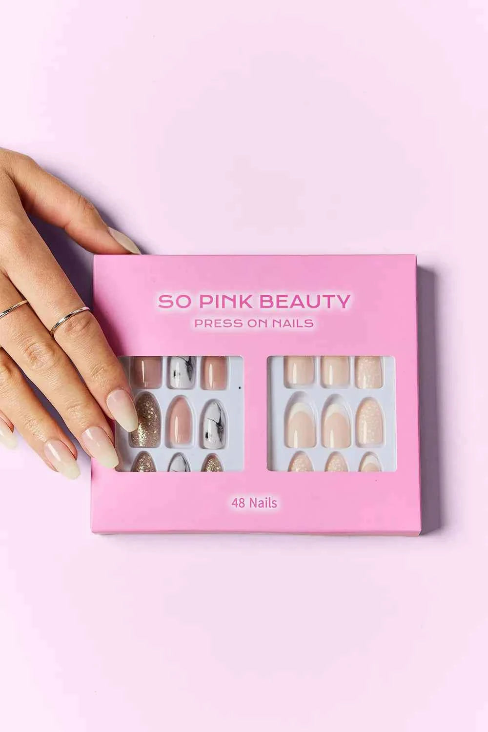 Women's So Pink Beauty Press-On Nails 2 Pack 48 Pieces One Size Maven One Size